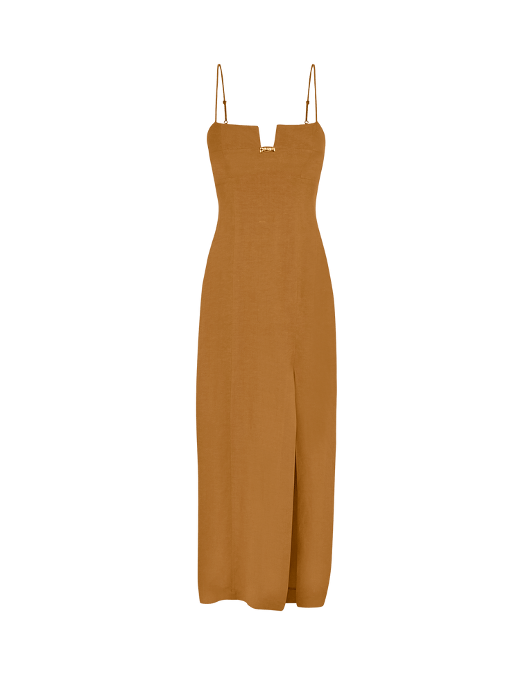 Women's Vix Paula Hermanny Bel Midi Dress - Toffee - M Women's Vix Paula Hermanny Bel Midi Dress - Toffee - M