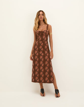 Coen Midi Dress - Embroidered Devotion