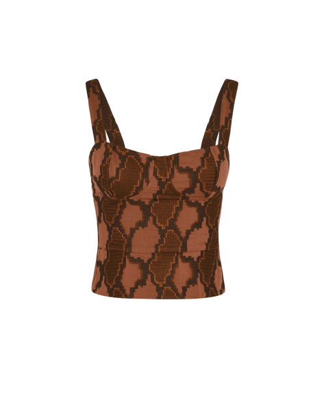 The toe Dachau Sleeveless Peplum ブラウンS Dachau Sleeveless Peplum – THE TOÉ