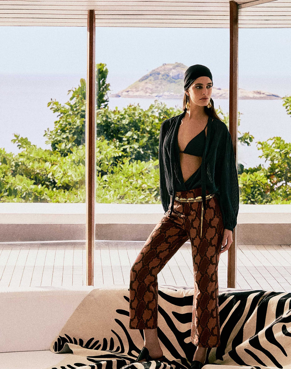 Coen Straight Leg Pants - Embroidered Devotion XS