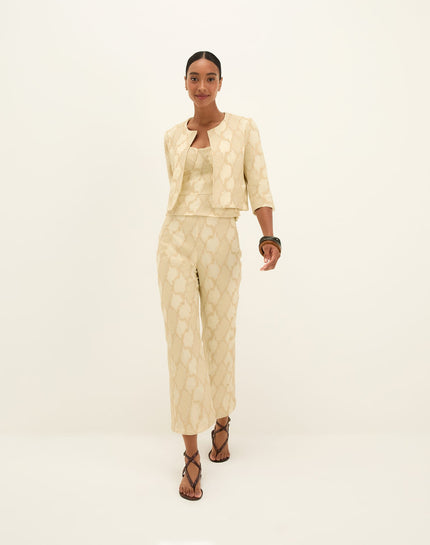 Coen Straight Leg Pants - Embroidered Glitz - Coen Straight Leg Pants - Embroidered Glitz XS