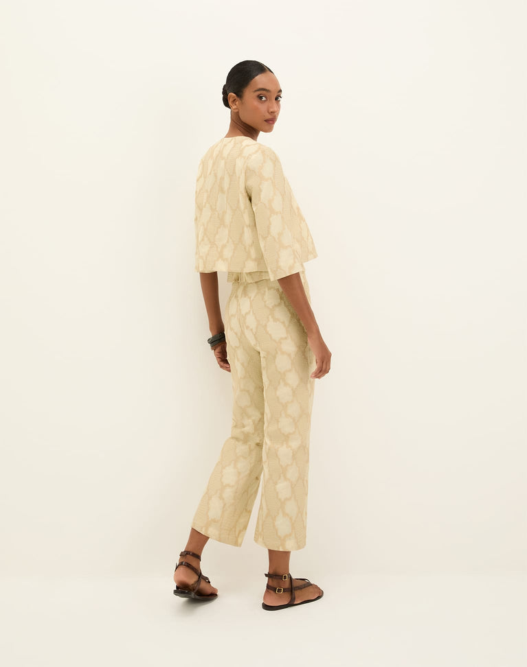 Coen Straight Leg Pants - Embroidered Glitz XS