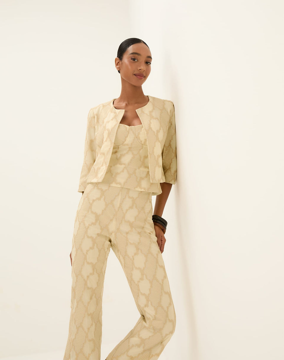 Coen Straight Leg Pants - Embroidered Glitz XS