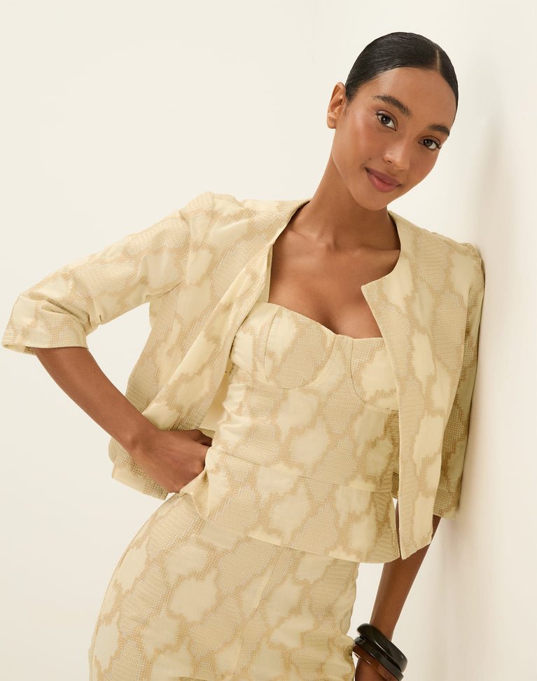 Coen Short Jacket - Embroidered Glitz XS