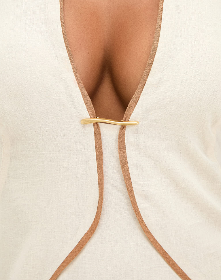 Iva Midi Dress - Off White XS