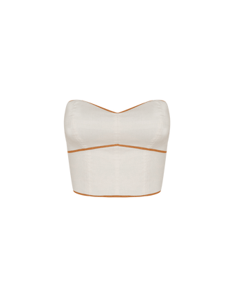 Iva Cropped Top - Off White
