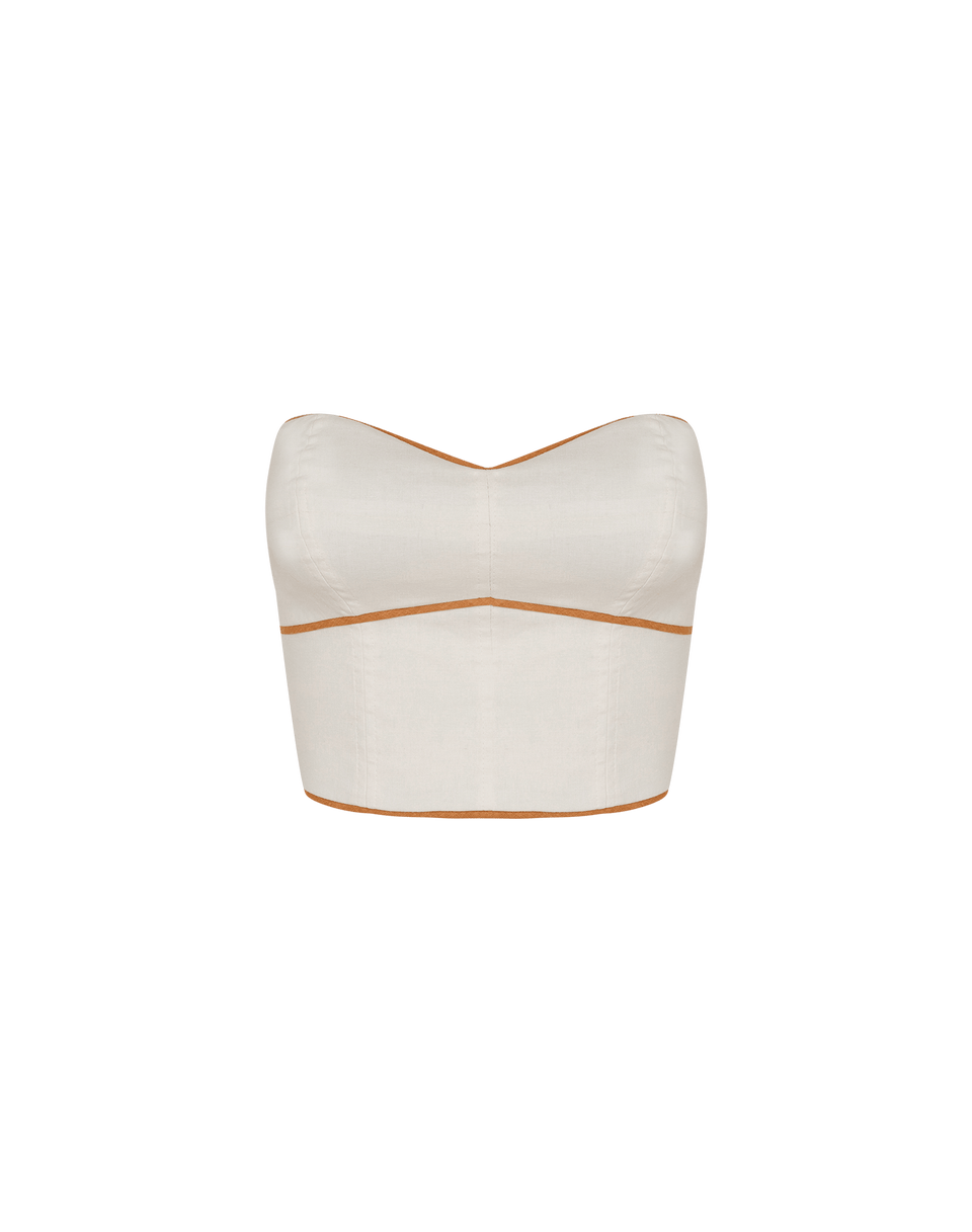 Iva Cropped Top - Off White XS