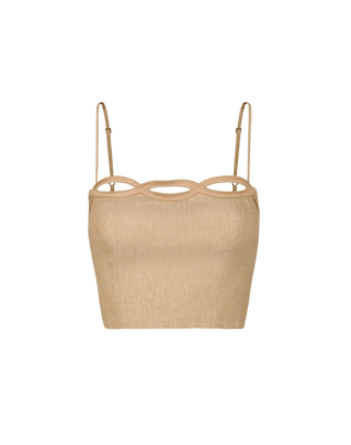 Bianca Cropped Top - Raffia XS