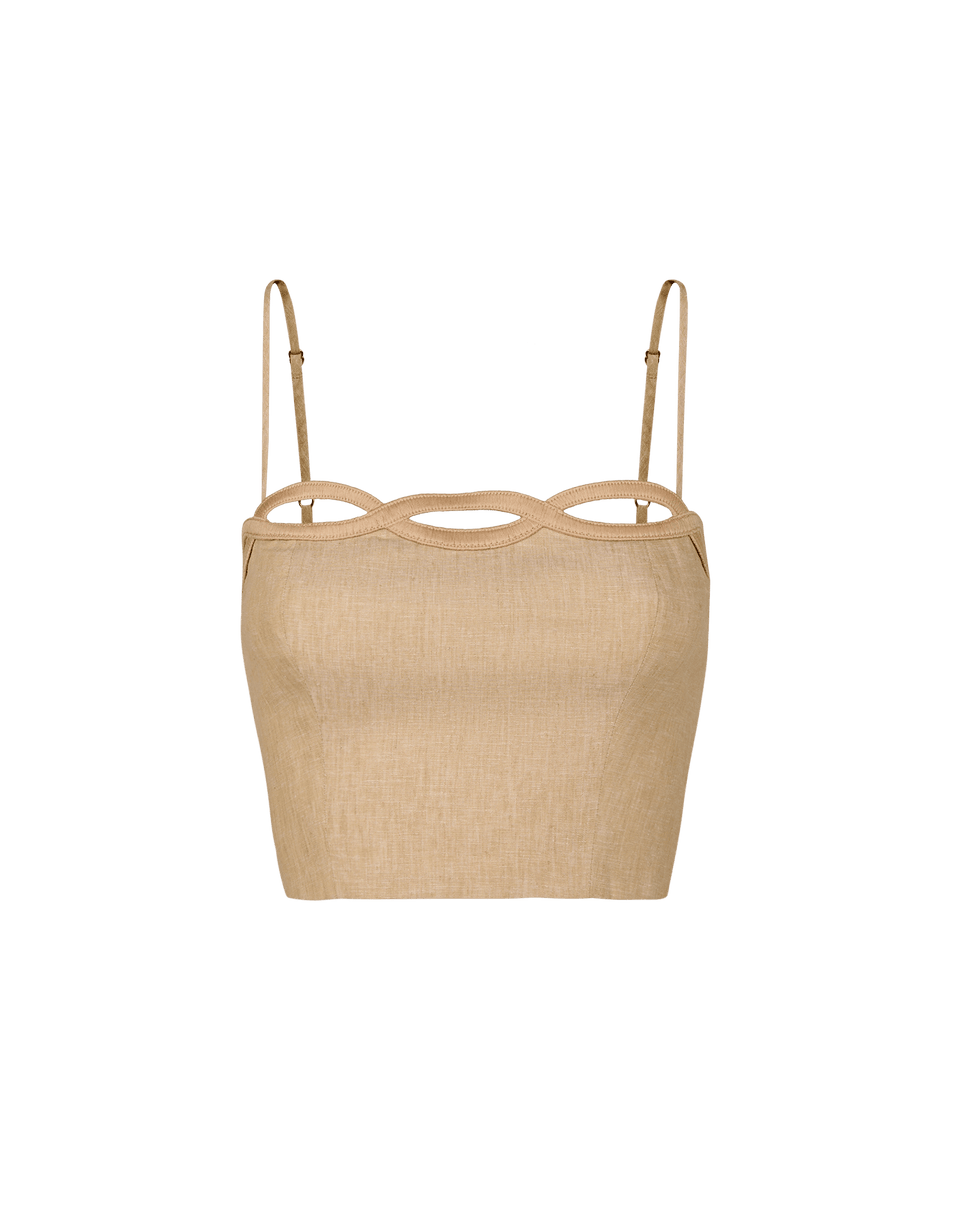 Bianca Cropped Top - Raffia XS