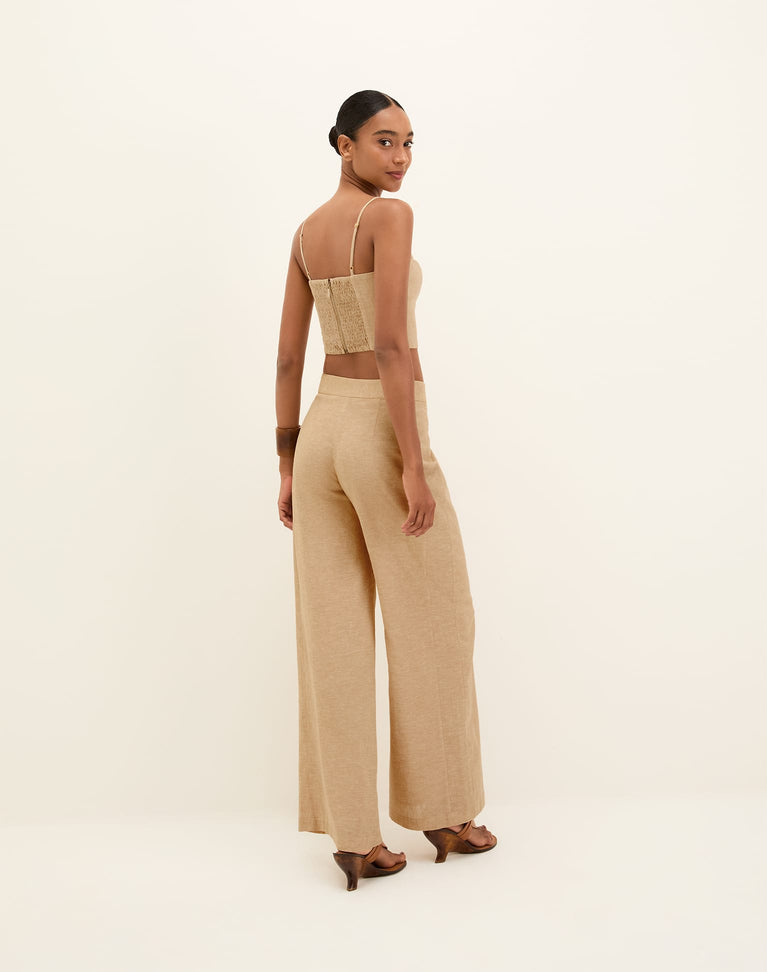 Bianca Cropped Top - Raffia XS