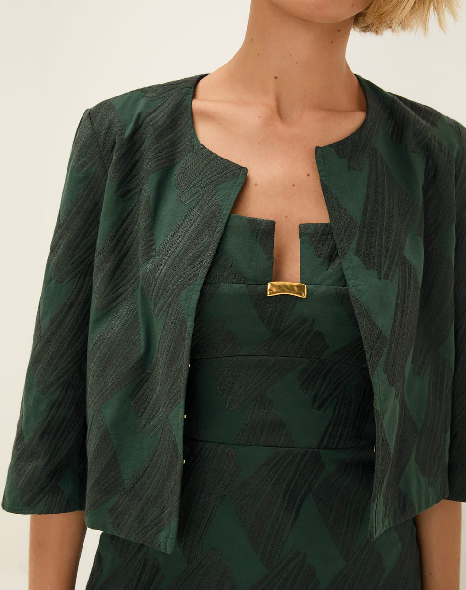 Coen Short Jacket - Embroidered Boulevard XS