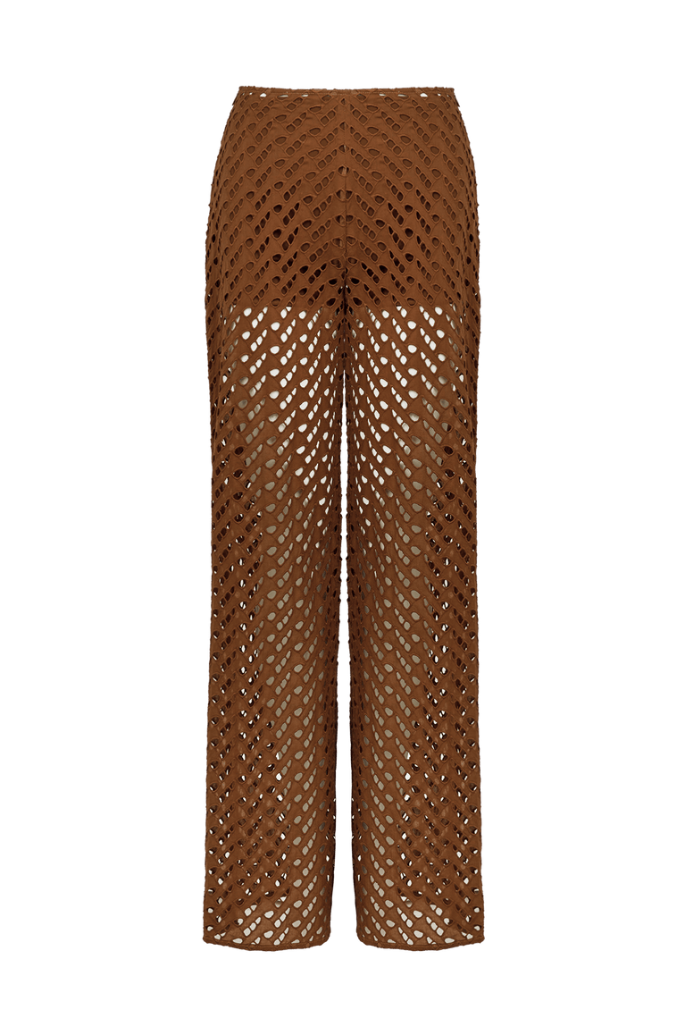 Eyelet Venice Pants - Toasty