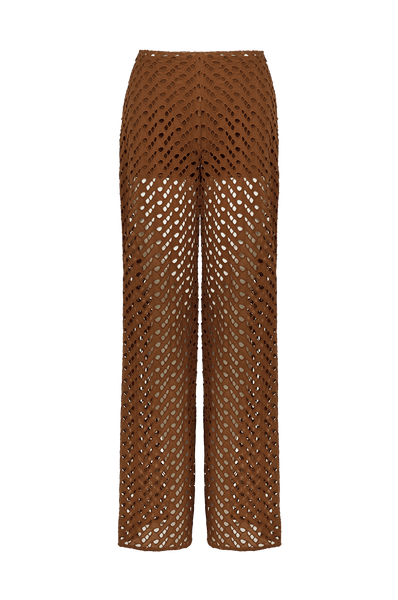 Eyelet Venice Pants - Toasty