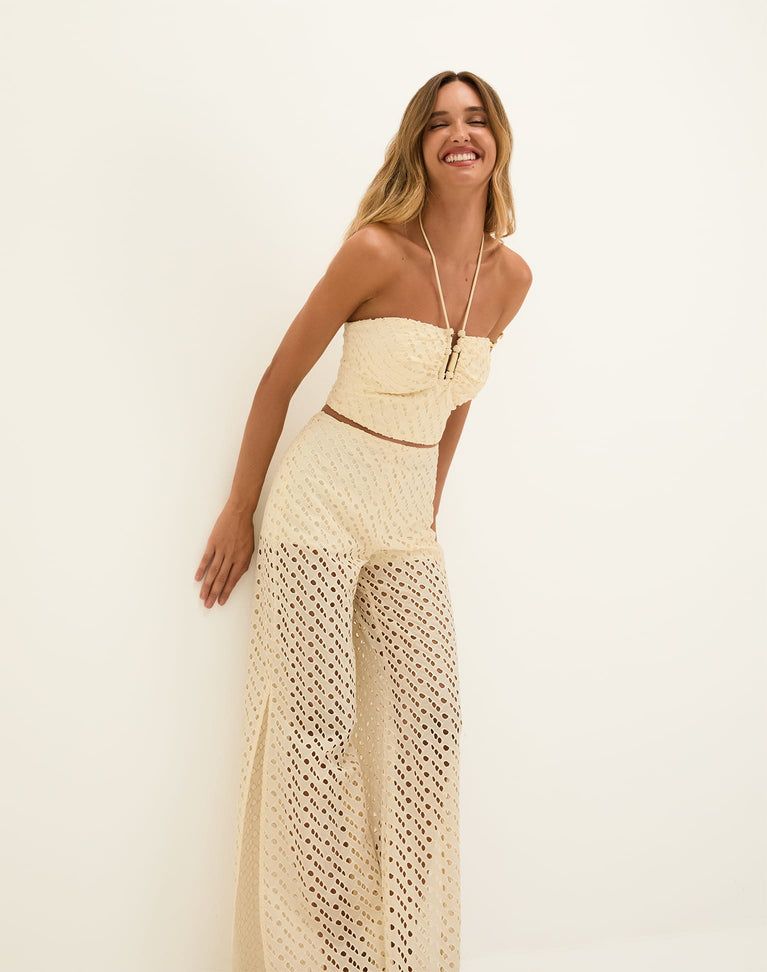 Eyelet Venice Pants - Glitz XS