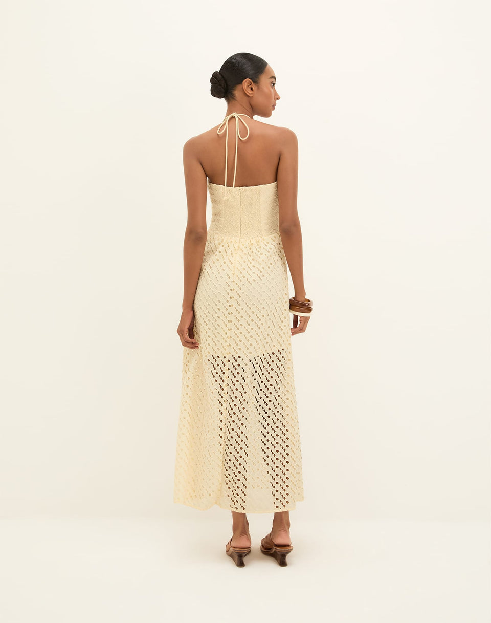 Eyelet Melina Midi Dress - Glitz XS