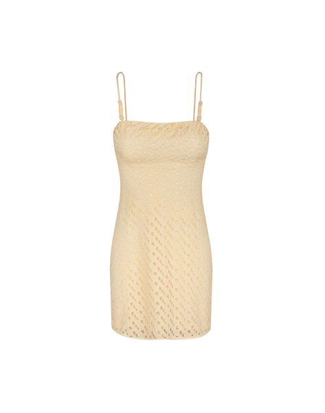 Eyelet Venice Short Dress - Glitz
