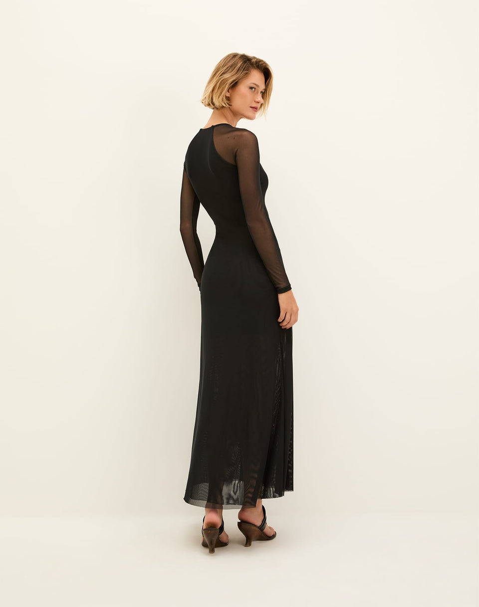 Iva Long Dress - Black XS
