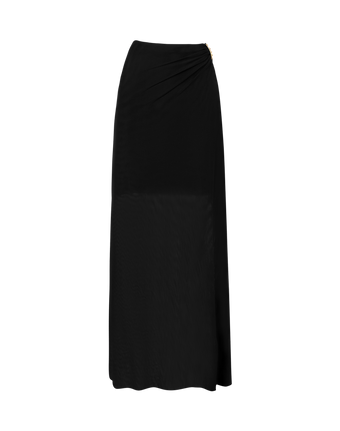 Amira Detail Long Skirt - Black
