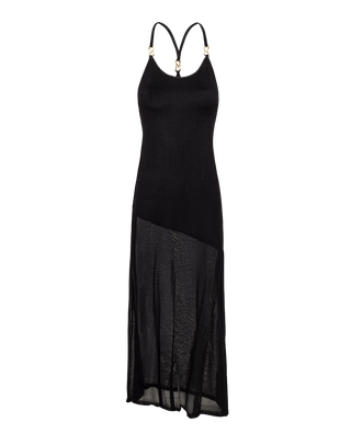 Knit Daphne Long Dress - Black
