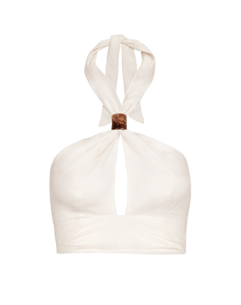 Luna Halter Top - Off White