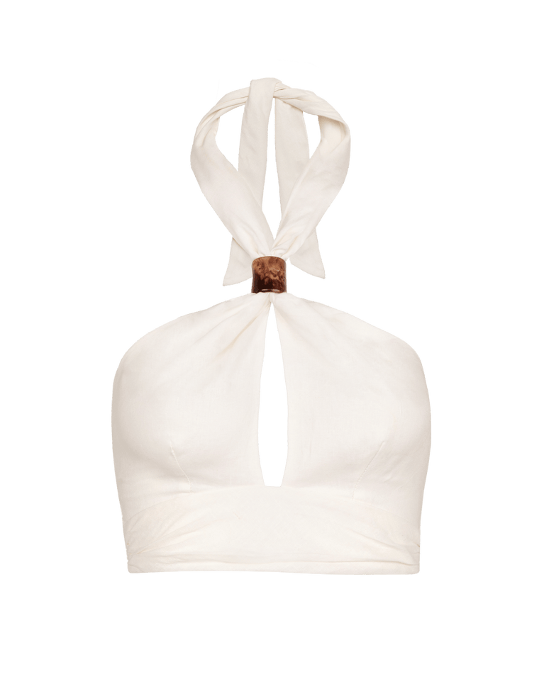 Luna Halter Top - Off White XS