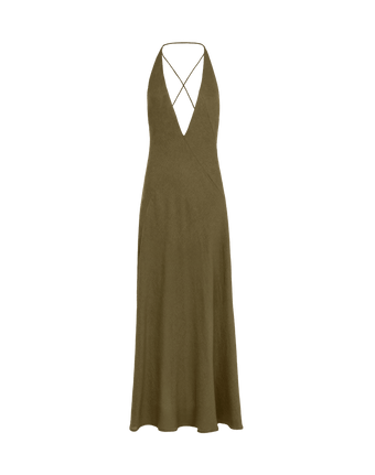 Marbella Long Dress - Evergreen
