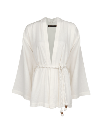 Luna Short Kimono - Off White