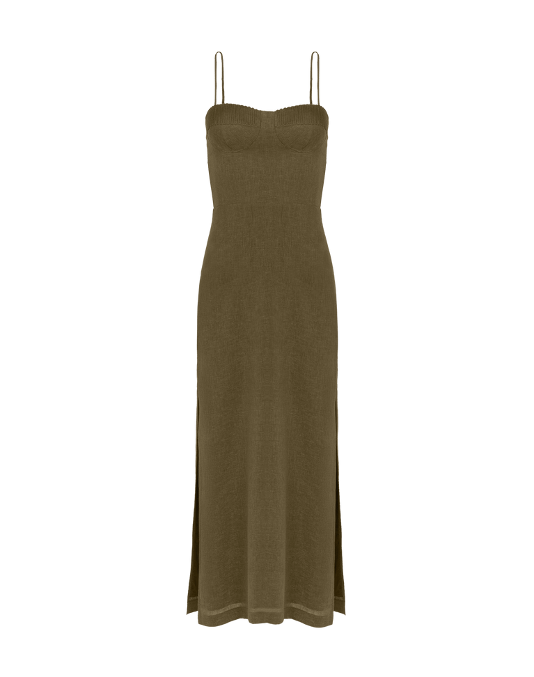 Mallorca Midi Dress - Evergreen XS