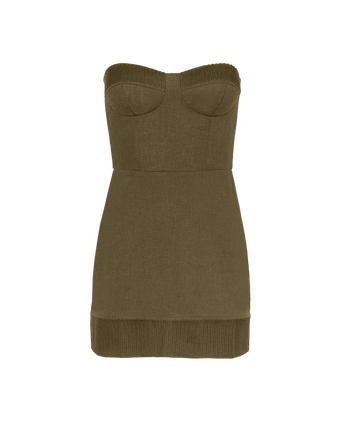 Mallorca Short Dress - Evergreen