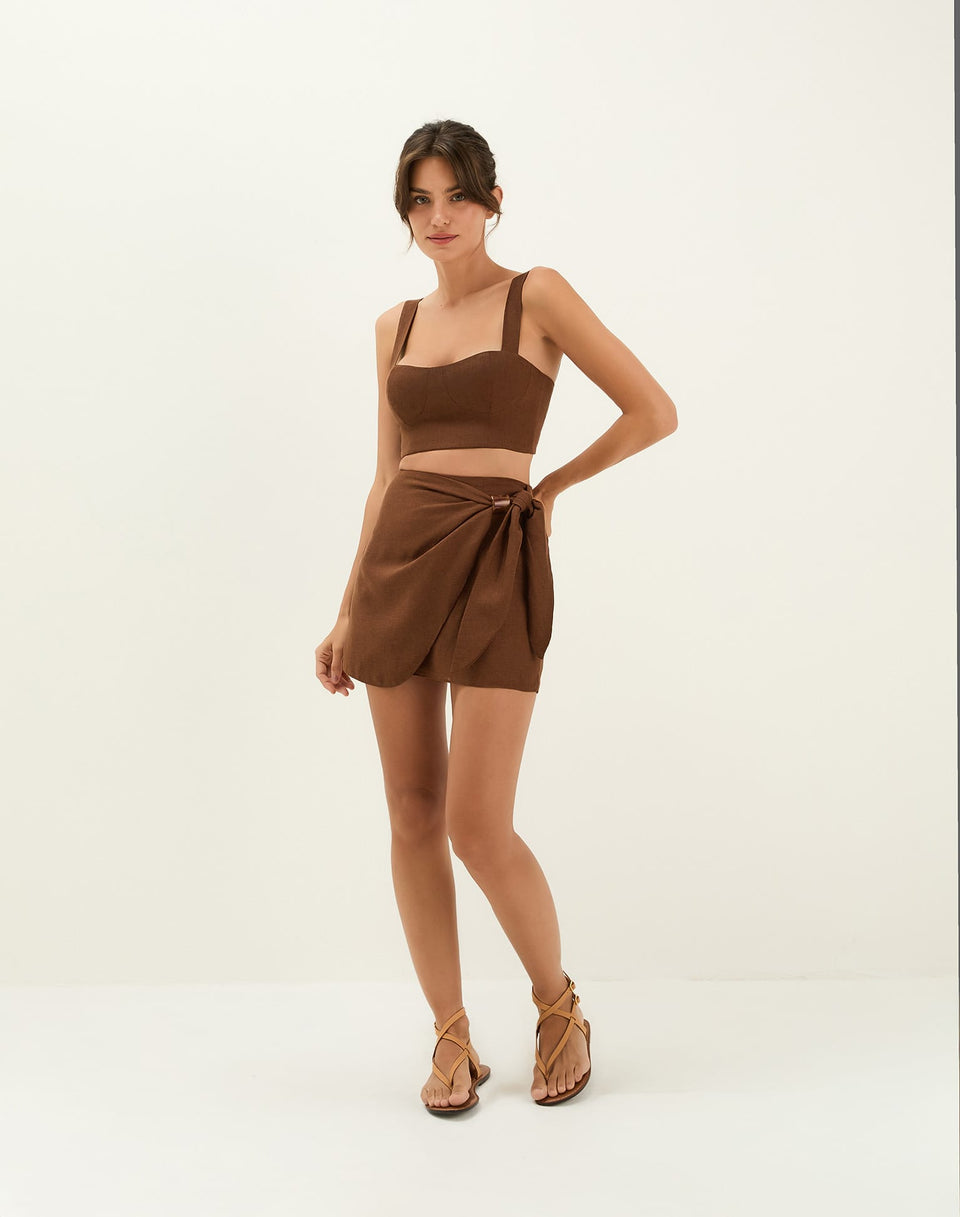 Luna Mini Skirt - Brown