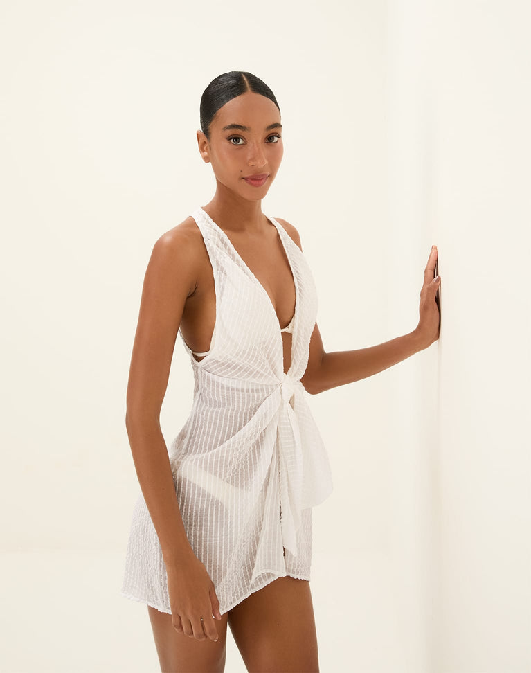 Mita Short Cover Up - Off White XS