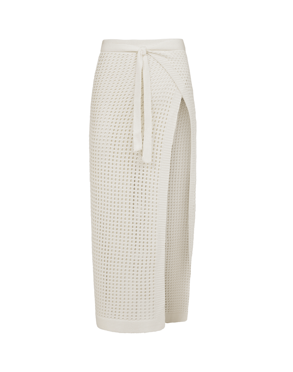 Knit Rena Midi Pareo - Off White XS