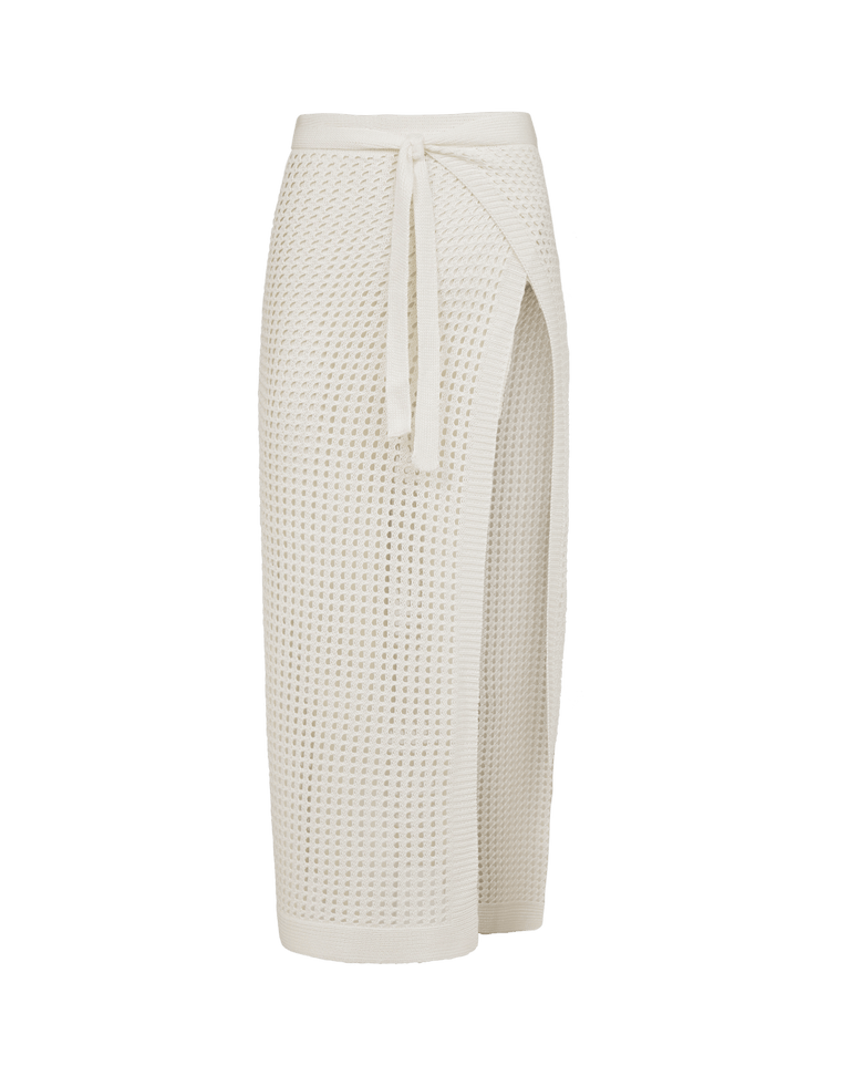 Knit Rena Midi Pareo - Off White XS