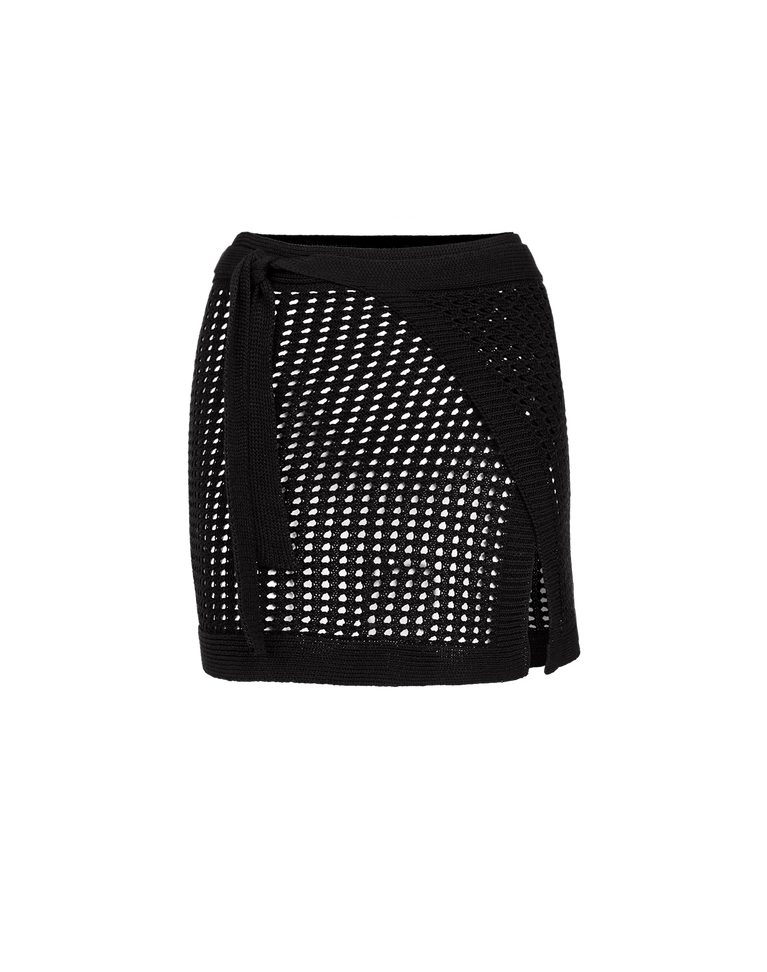 Knit Rena Mini Pareo - Black XS