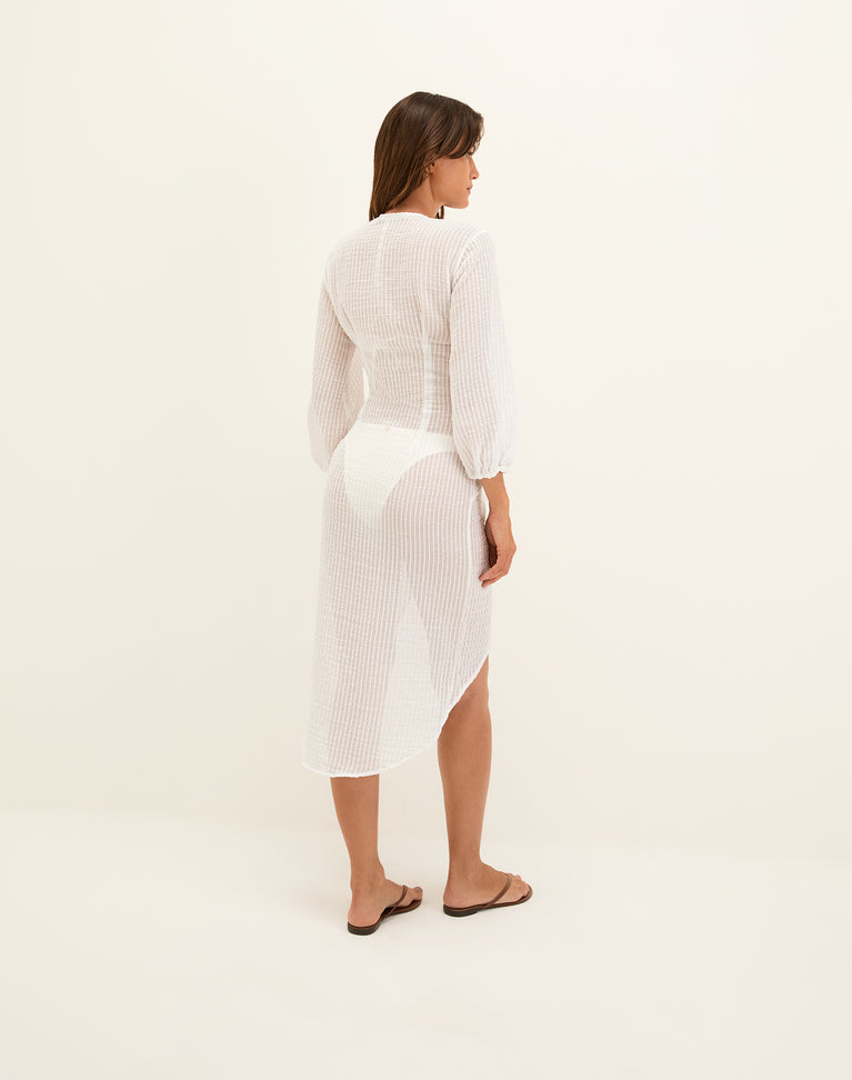 Lane Midi Cover Up - Off White