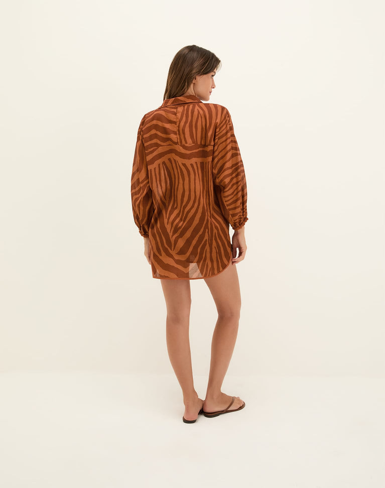 Mori Long Sleeve Blouse - Sundown XS