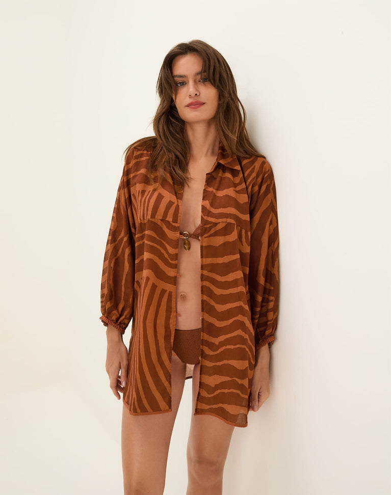 Mori Long Sleeve Blouse - Sundown XS