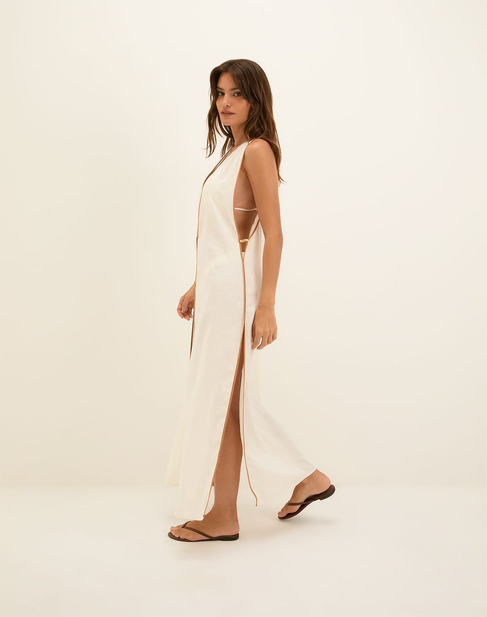 Iva Long Cover Up - Off White XS