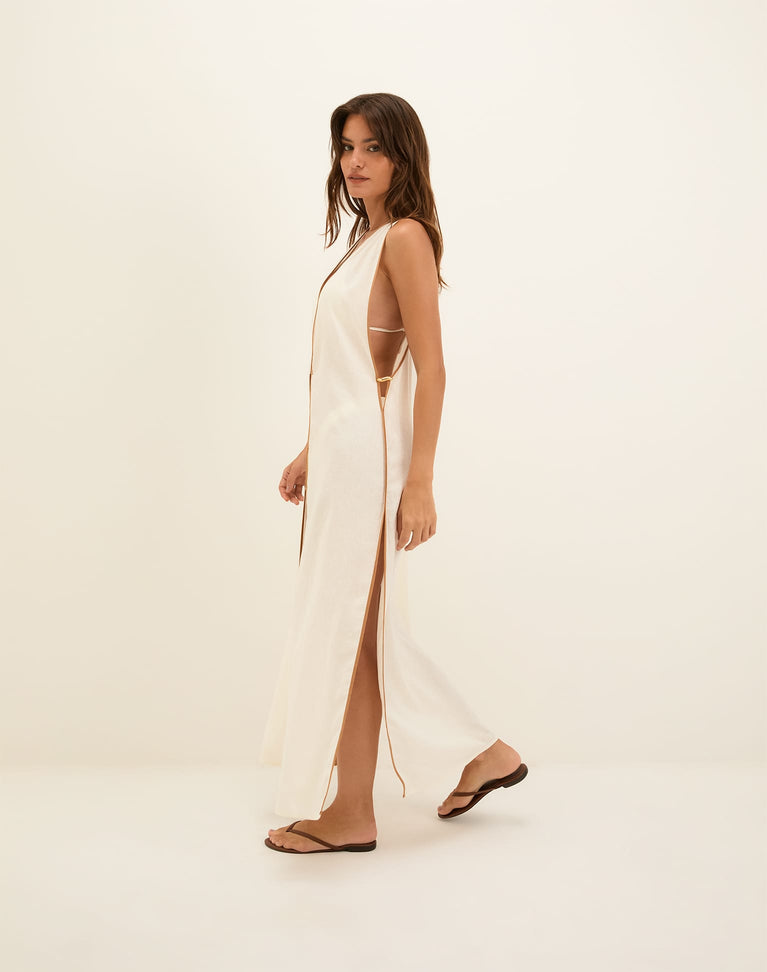 Iva Long Cover Up - Off White XS