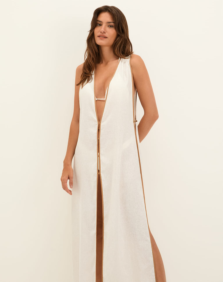 Iva Long Cover Up - Off White XS