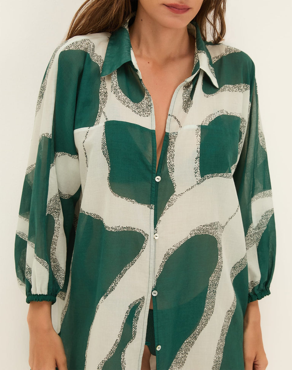 Moa Long Sleeve Cover Up Blouse - Enigma Boulevard XS