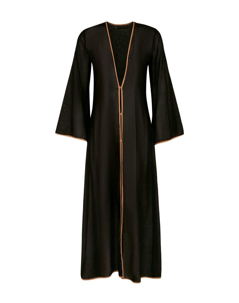 Peony Long Cover Up - Black