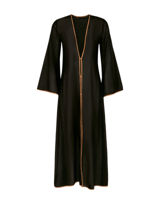 Peony Long Cover Up - Black XS