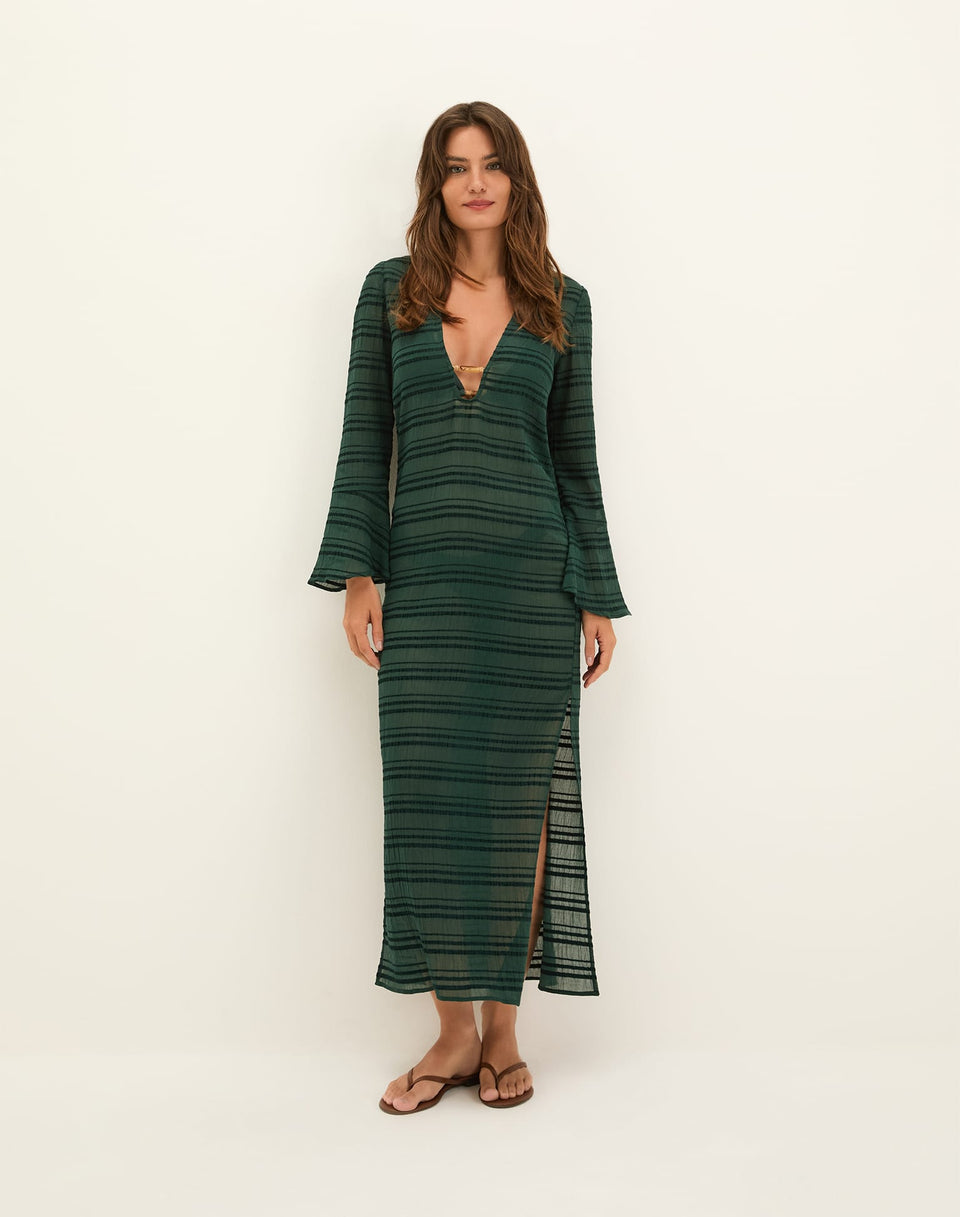 Cali Long Cover Up - Striped Boulevard XS