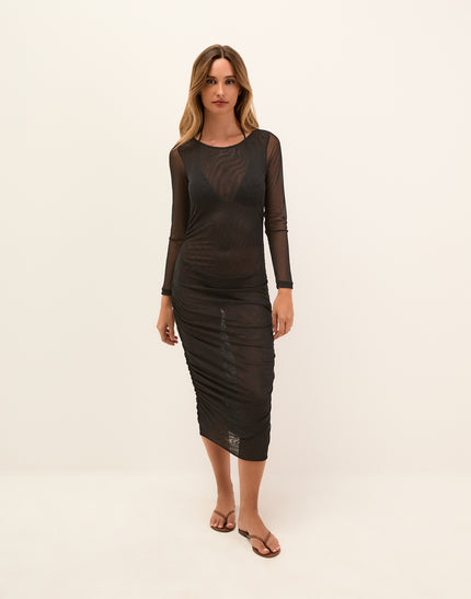 Becca Midi Cover Up - Black - Becca Midi Cover Up Dress - Black XS