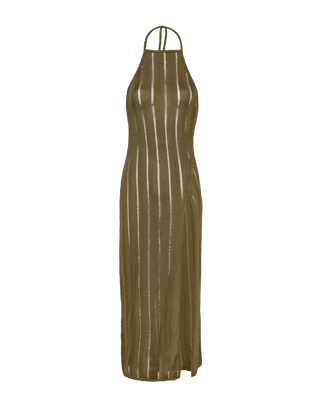 Knit Vis Long Cover Up - Evergreen XS
