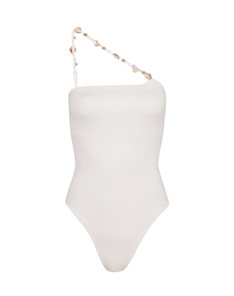 Firenze Livia Shoulder One Piece - White Brazilian / XS
