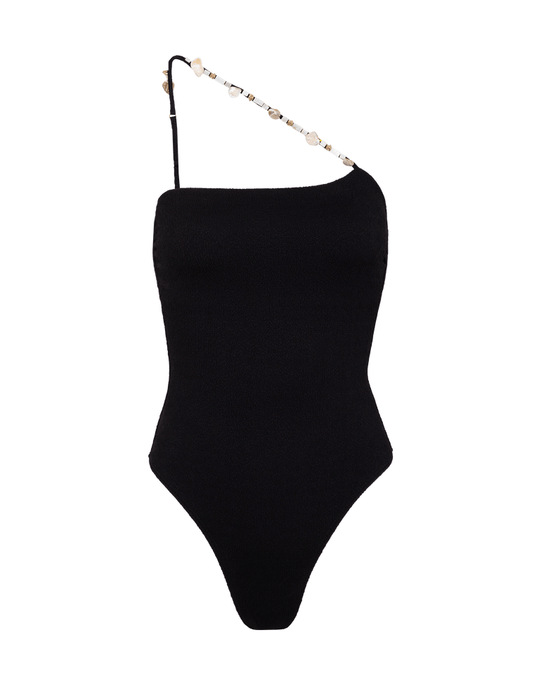 Firenze Livia One Shoulder One Piece - Black Brazilian / XS