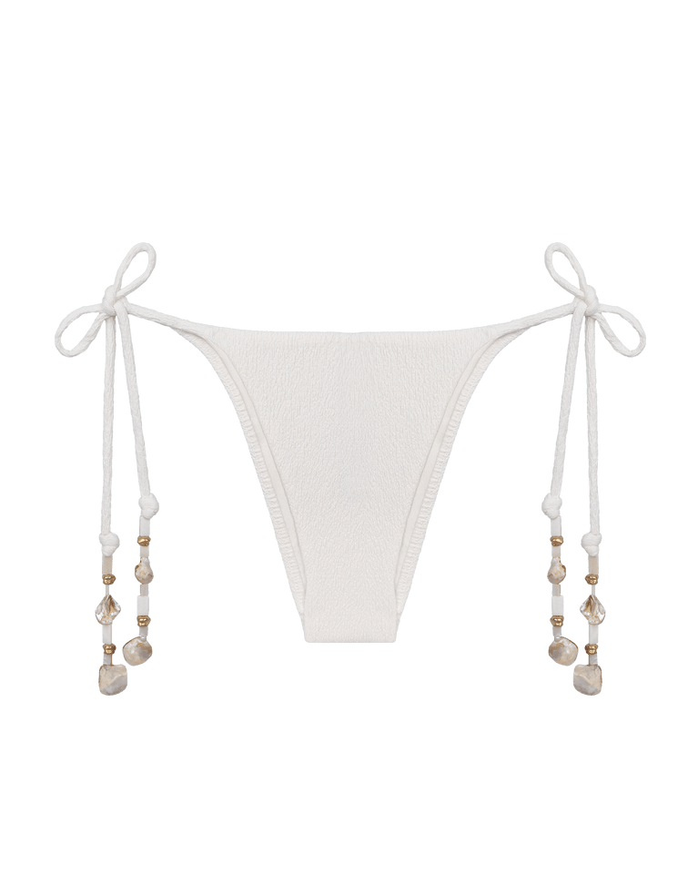 Firenze Livia Tie Side Bottom - White Brazilian / S