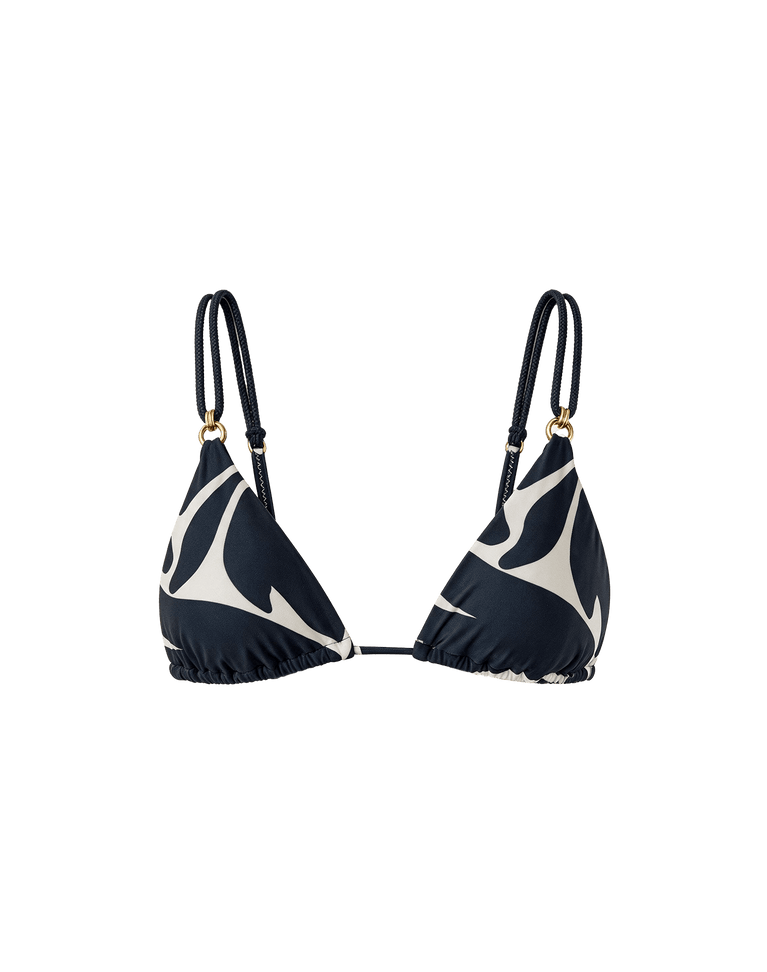 Tesse Parallel Tri Top - Leafscape Blue S